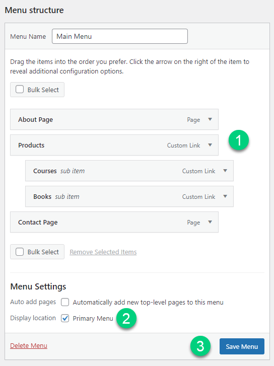 WordPress Navigation Menu wordpress navigation menu