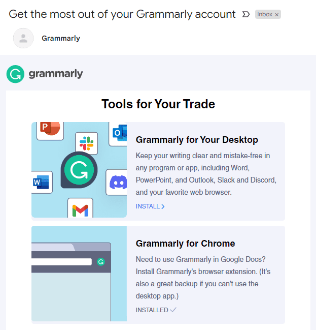 Grammarly Newsletter Email Grammarly Newsletter Email