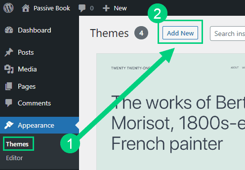 install wordpress theme 1 install wordpress theme