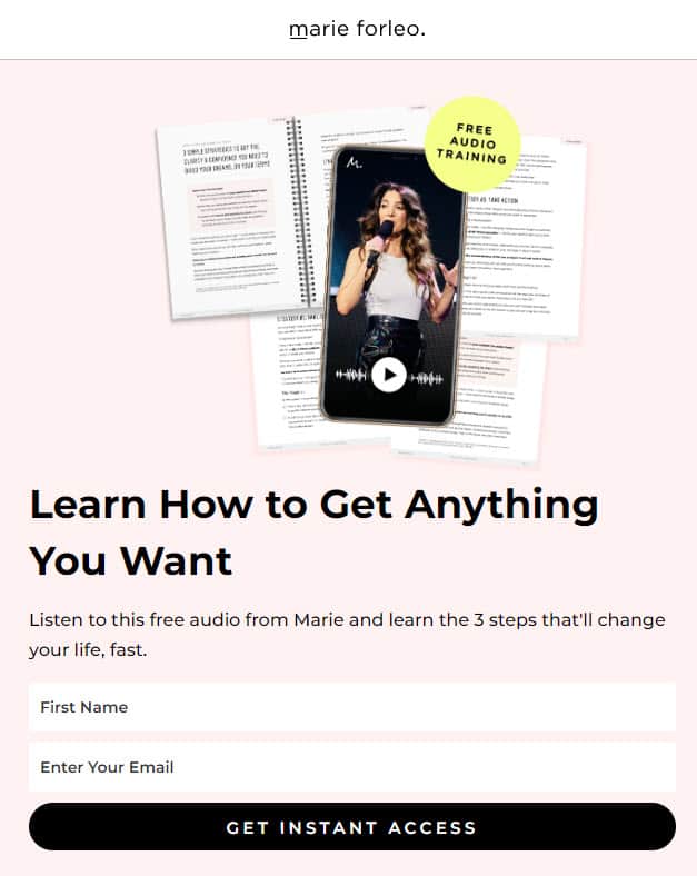 Squeeze Page Squeeze Page Example