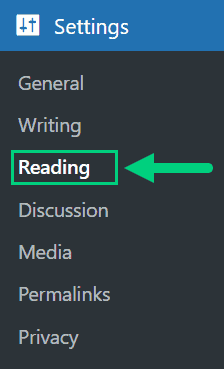 wordpress reading settings navigation wordpress reading settings navigation