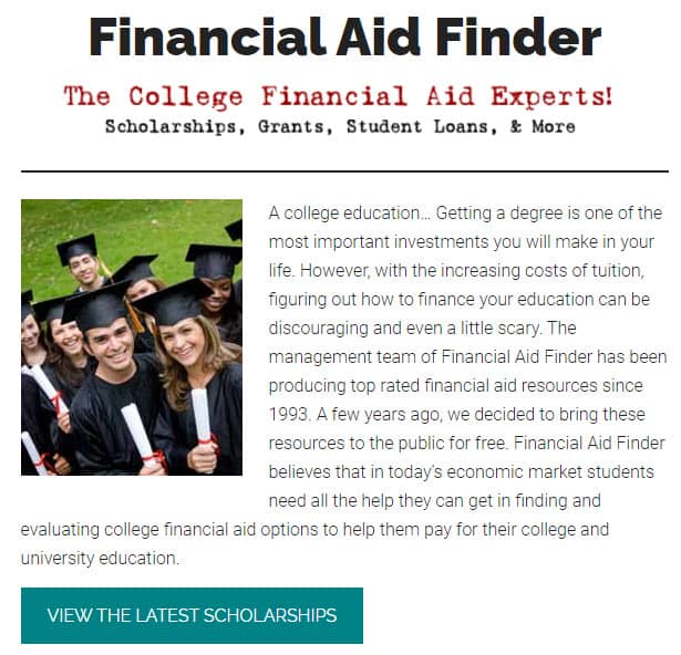 Financial Aid Finder Financial Aid Finder