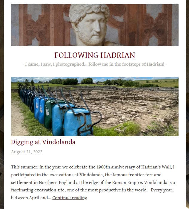 Following Hadrian Following Hadrian