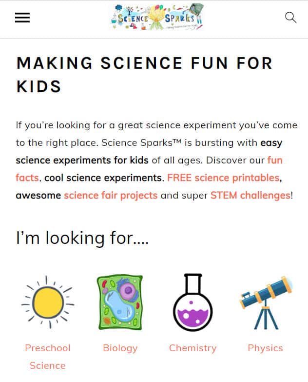 Science Sparks Science Sparks
