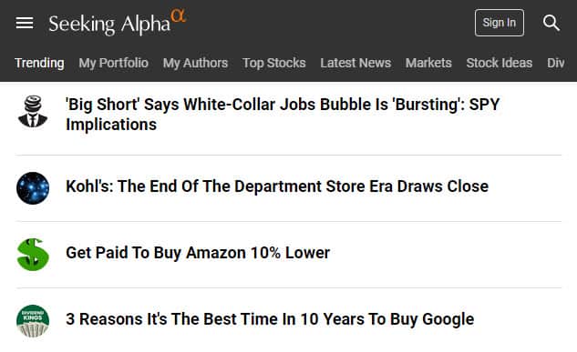 Seeking Alpha Seeking Alpha