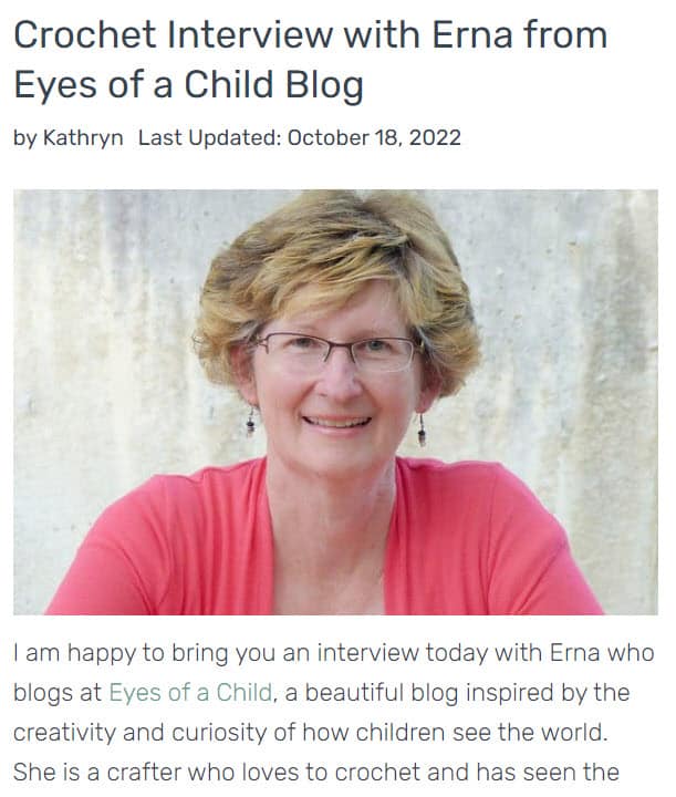 Crochet Blog Interview Crochet Blog Interview Example