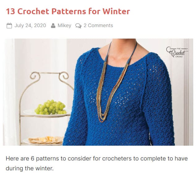 Crochet Pattern Blog Post Crochet Pattern Blog Post