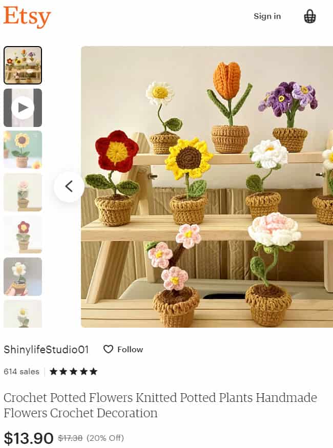 Crochet Physical Product Crochet Physical Product Examples