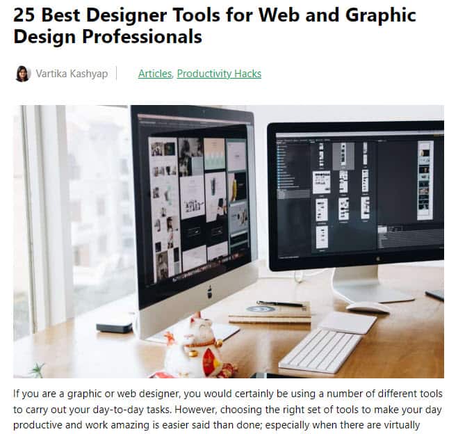 Design Blog List Post Design Blog List Post Example