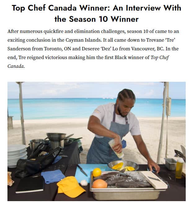Food Blog Interview Post Food Blog Interview Post Example