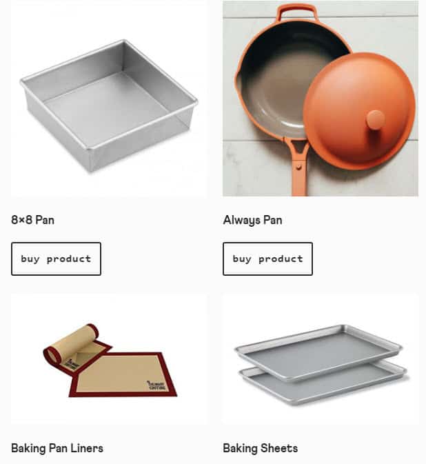 Food Blog Physical Products Food Blog Physical Products Example