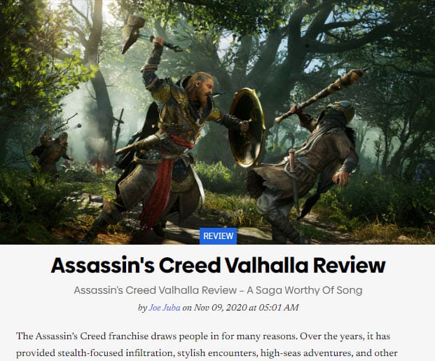 Gaming Blog Review Post Gaming Blog Review Post Example