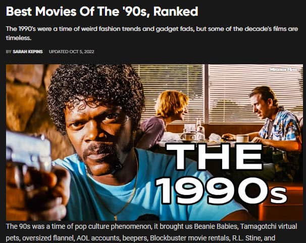 Movie Blog List Post Movie Blog List Post Example