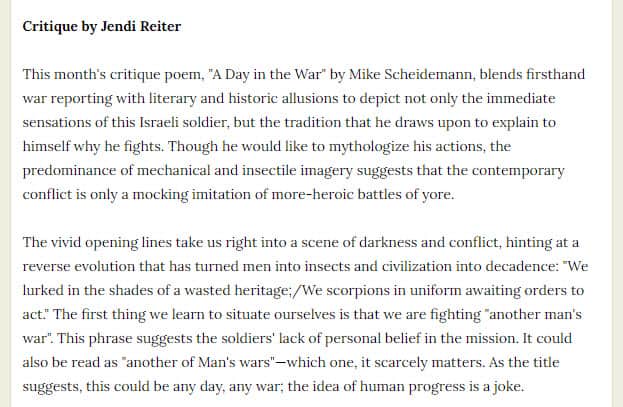 Poetry Blog Review Critique Post Poetry Blog Review Critique Post Example