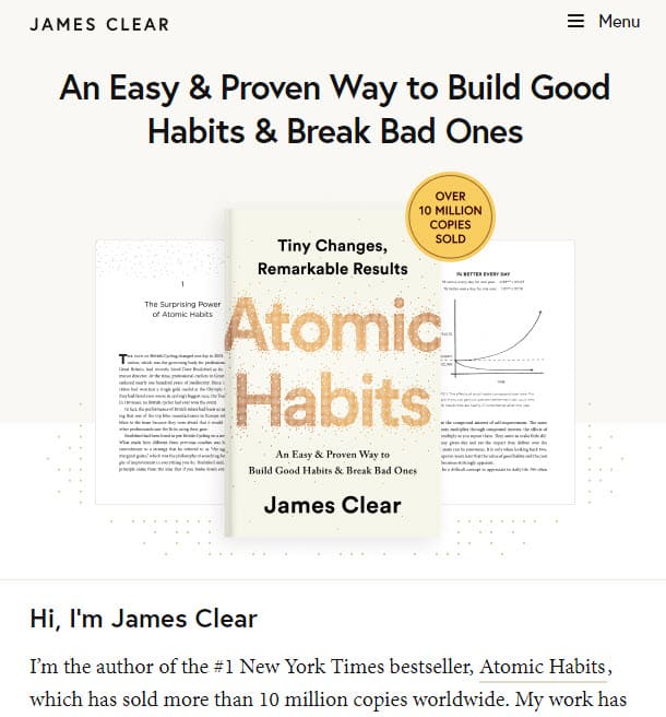 James Clear Blog James Clear Blog Example