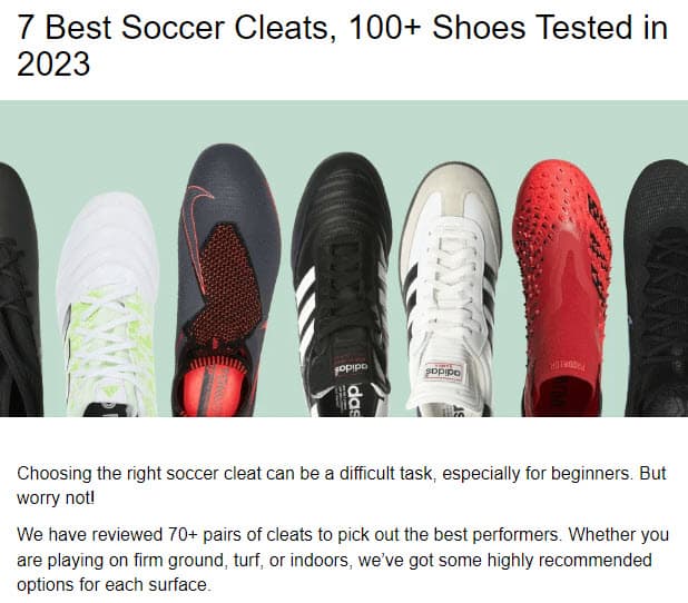 Sports Blog Product Review Post Sports Blog Product Review Post Example