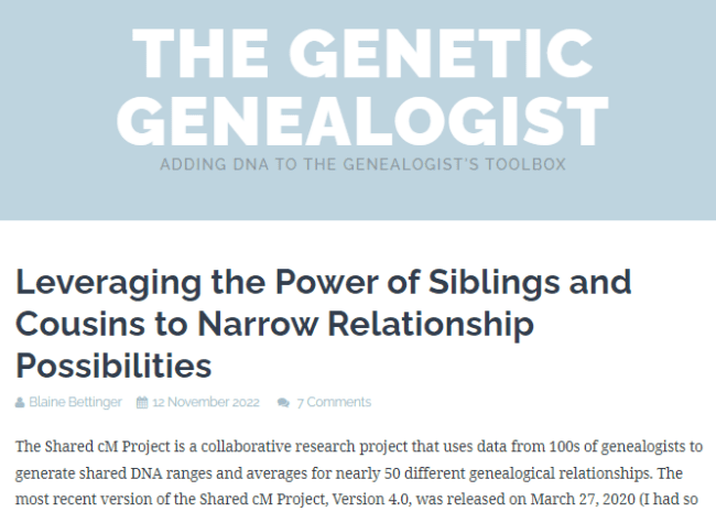 The Genetic Genealogist The Genetic Genealogist