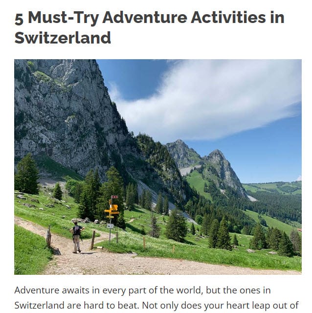 Travel Blog Adventure Activities Post Travel Blog Adventure Activities Post Example