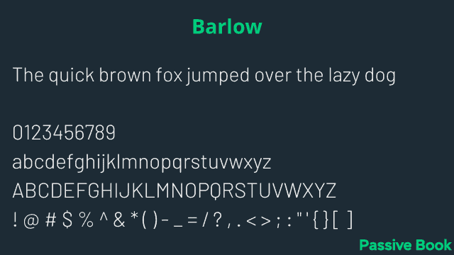 Barlow Font Barlow Font