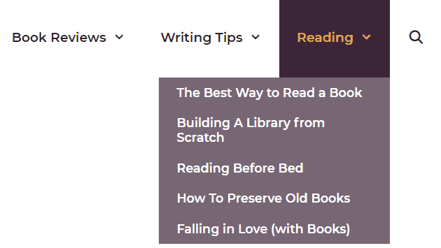 Dropdown Menu Dropdown Menu Example