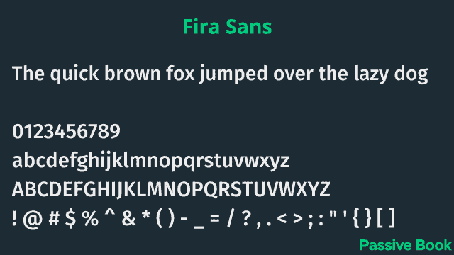 Fira Sans Font Fira Sans Font