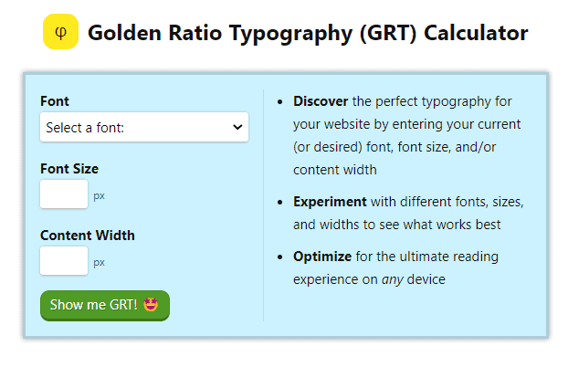 Golden Ratio Typgography Grt Golden Ratio Typgography Grt
