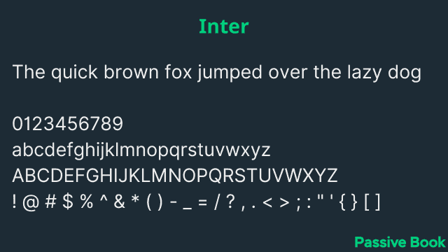 Inter Font Inter Font
