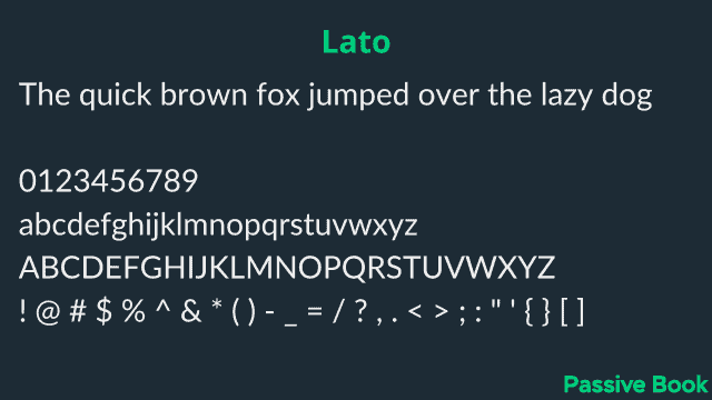 Lato Font Lato Font