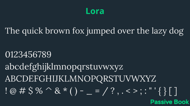 Lora Font Lora Font