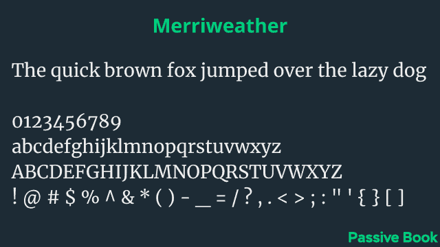 Merriweather Font Merriweather Font