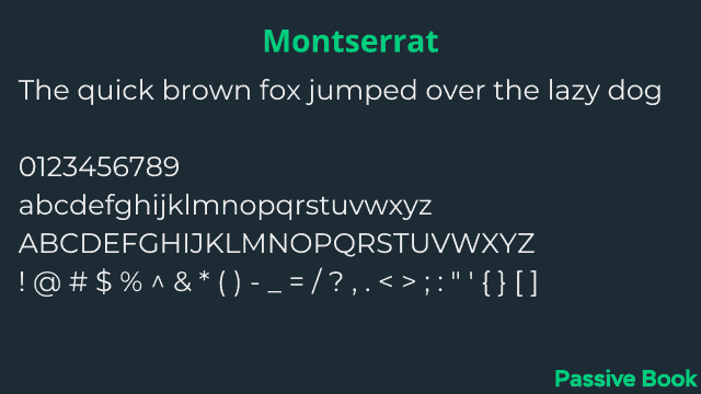 Montserrat Font Montserrat Font
