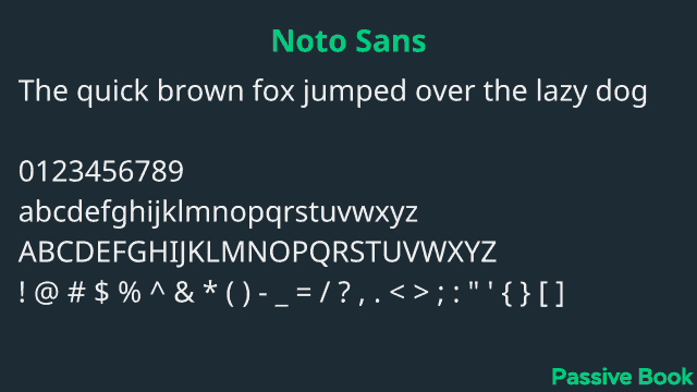 Noto Sans Font Noto Sans Font