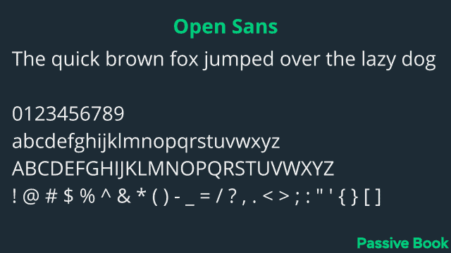 Open Sans Font Open Sans Font