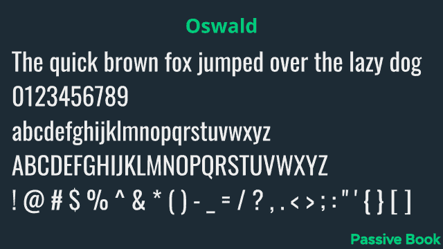 Oswald Font Oswald Font