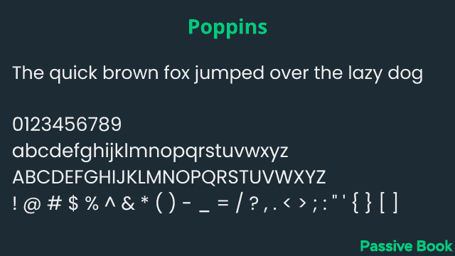 Poppins Font Poppins Font