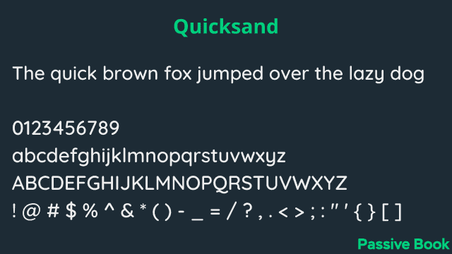 Quicksand Font Quicksand Font
