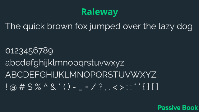 Raleway Font Raleway Font