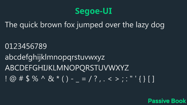 Segoe Ui Font Segoe Ui Font