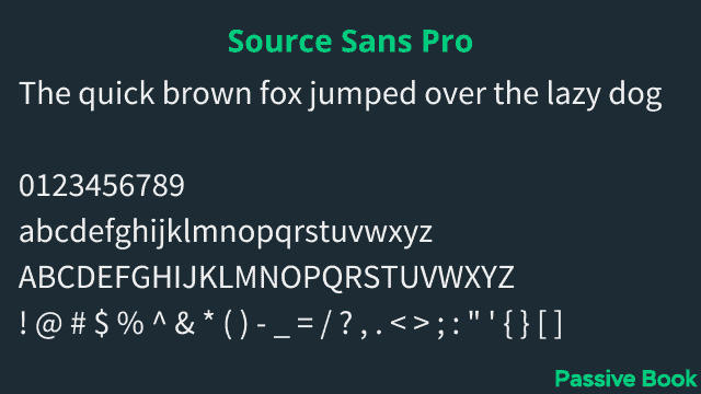 Source Sans Pro Font Source Sans Pro Font
