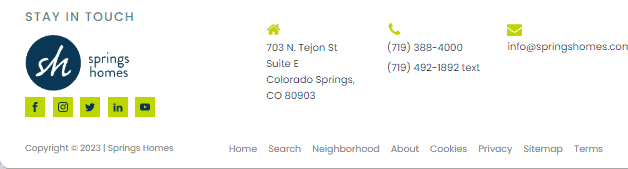 Spring Homes Local Business Footer Spring Homes Local Business Footer