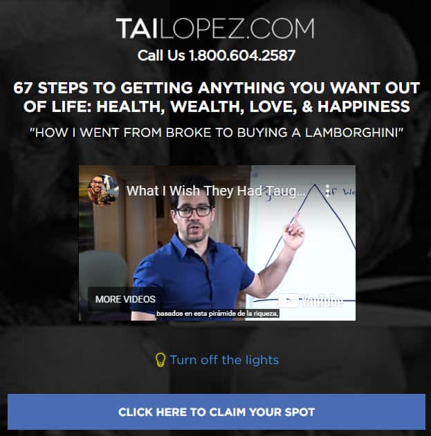 Tai Lopez Vsl Page Tai Lopez Vsl Page