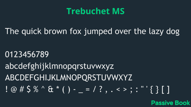 Trebuchet Ms Font Trebuchet Ms Font