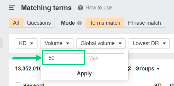 Ahrefs Keyword Research Minimum Search Volume Ahrefs Keyword Research Minimum Search Volume