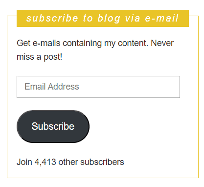 Email Subscribe Form Sidebar Widget Email Subscribe Form Sidebar Widget