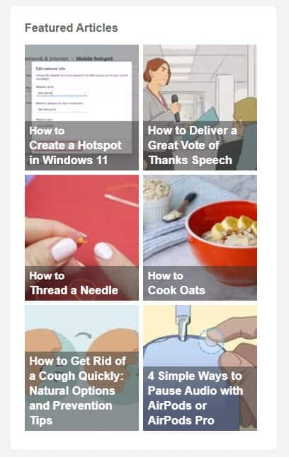 Featured Articles Featured Articles