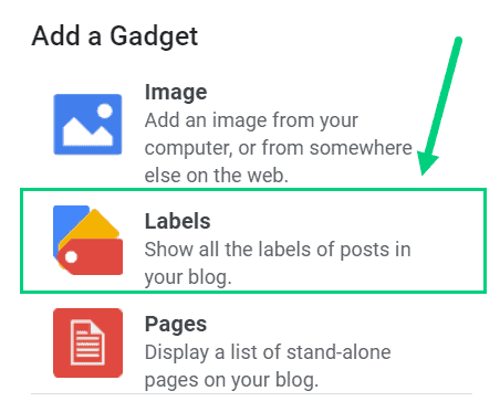 Labels Gadget In Blogger Labels Gadget In Blogger