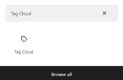 Tag Cloud Widget Tag Cloud Widget