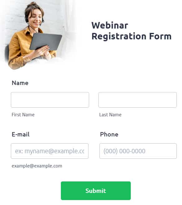 Webinar Registration Widget Webinar Registration Widget