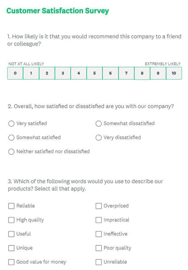Customer Satisfaction Survey Customer Satisfaction Survey Example