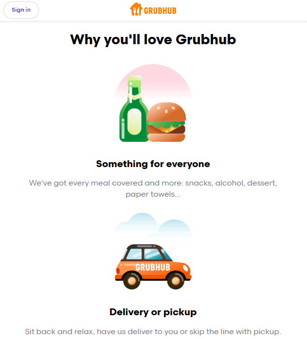 Grubhub Website Grubhub Website